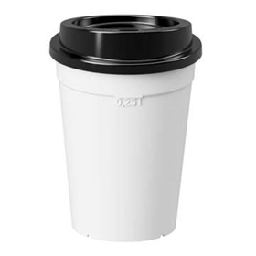 Coffee to go 0,25l: hvid inkl. sort låg