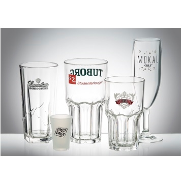 Glas med logo